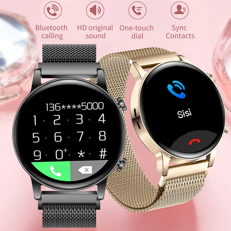 New Bluetooth Call Ladies Smart Watch Women AMOLED 360*360 HD Screen Always Display Watches Custom Dial SmartWatch For Xiaomi
New Bluetooth Call Ladies Smart Watch Women AMOLED 360*360 HD Screen Always Display Watches Custom Dial SmartWatch For Xiaomi