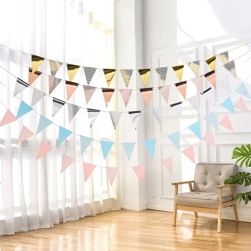 Multicolor Gilded Wave Hanging Decorative Pennant Wedding /Party /Birthday /Graduation /Festival /DIY Banner Pennant Belt Rope
Multicolor Gilded Wave Hanging Decorative Pennant Wedding /Party /Birthday /Graduation /Festival /DIY Banner Pennant Belt Rope