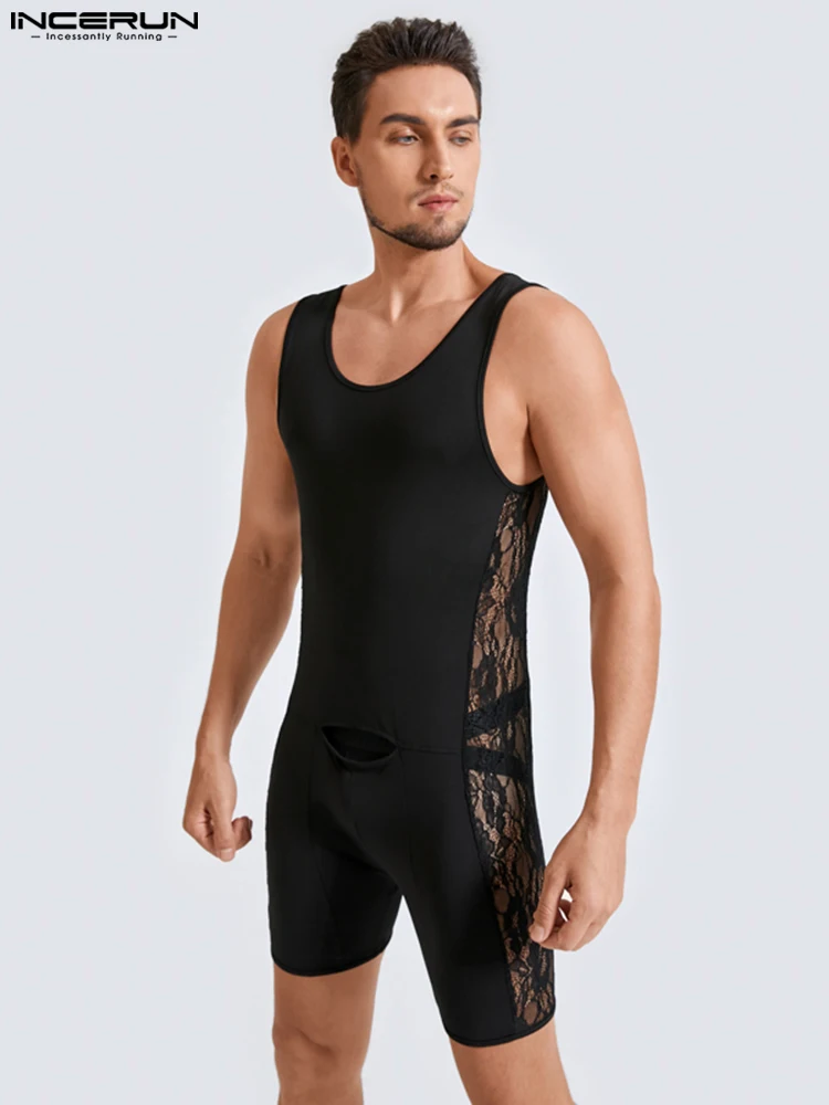 INCERUN 2022 New Men's Short Stylish Jumpsuit Summer Casual Bodysuit Jumpsuit Fashion Trend Round Neck Hollow Lace Rompers S-5XL
INCERUN 2022 New Men's Short Stylish Jumpsuit Summer Casual Bodysuit Jumpsuit Fashion Trend Round Neck Hollow Lace Rompers S-5XL