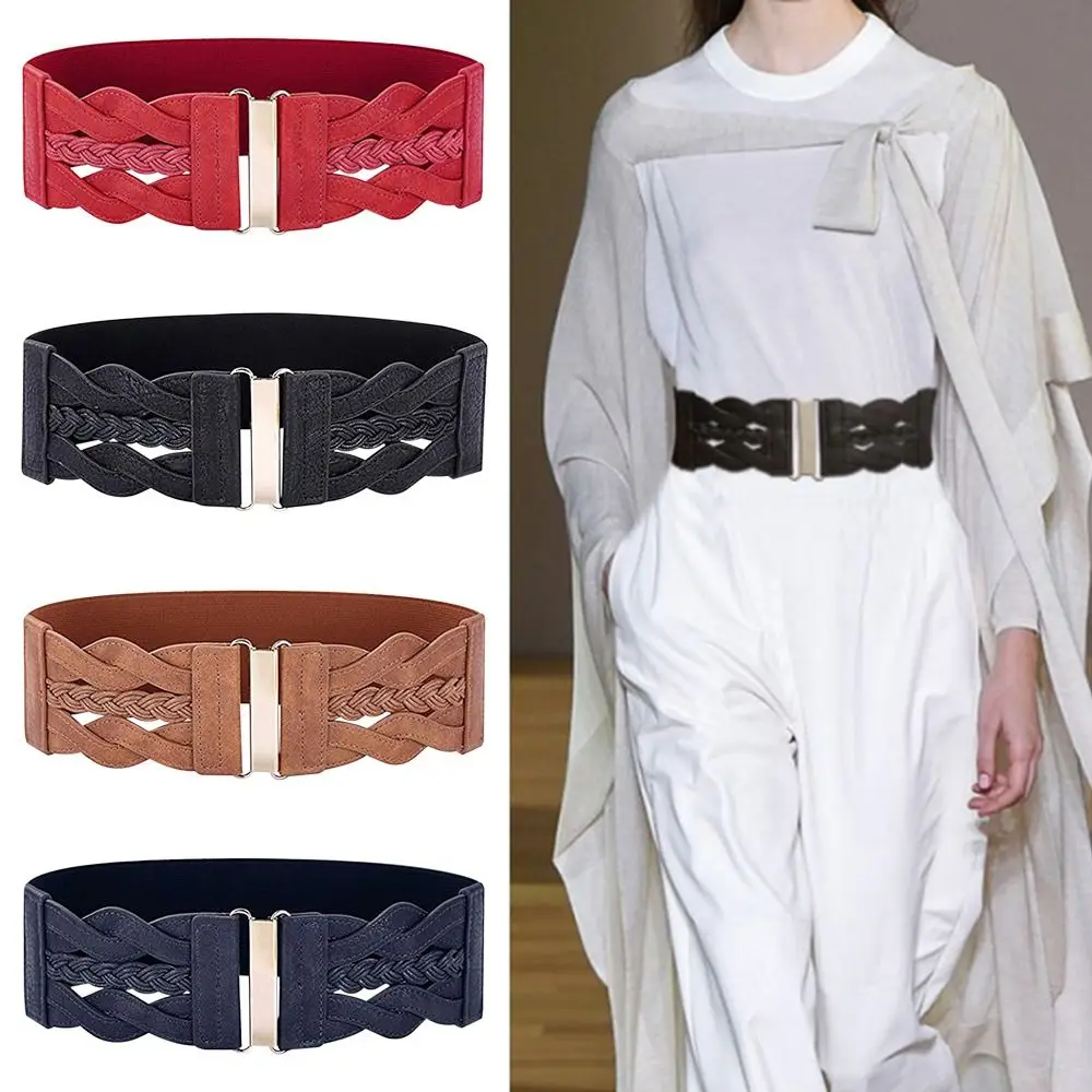 Women Cinch Casual Stretch Wide Elastic Belt Dress Cummerbands Waist Band Metal Buckle Waistband
Women Cinch Casual Stretch Wide Elastic Belt Dress Cummerbands Waist Band Metal Buckle Waistband