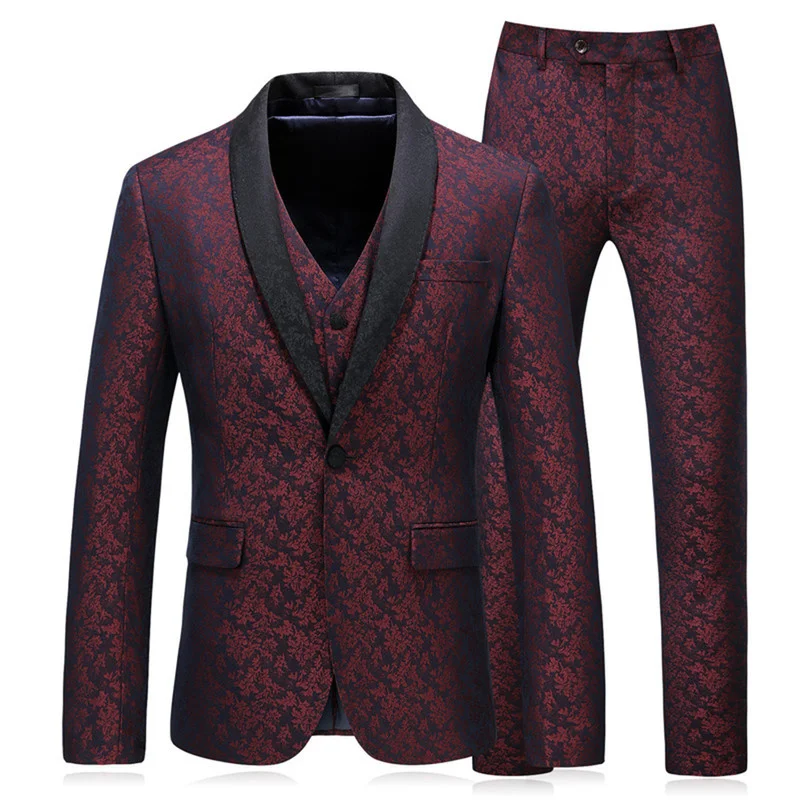 New Design Mens Stylish Embroidery Red Floral Pattern Suits Stage Singer Wedding Groom Tuxedo Costume Men's Wedding suit
New Design Mens Stylish Embroidery Red Floral Pattern Suits Stage Singer Wedding Groom Tuxedo Costume Men's Wedding suit