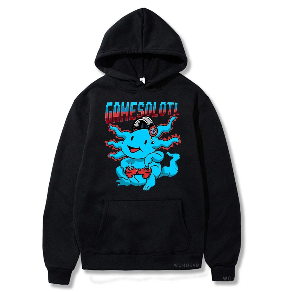 Игровые толстовки Gamesolotl Snaxolotl с графическим рисунком в стиле Харадзюку Y2k рабочая