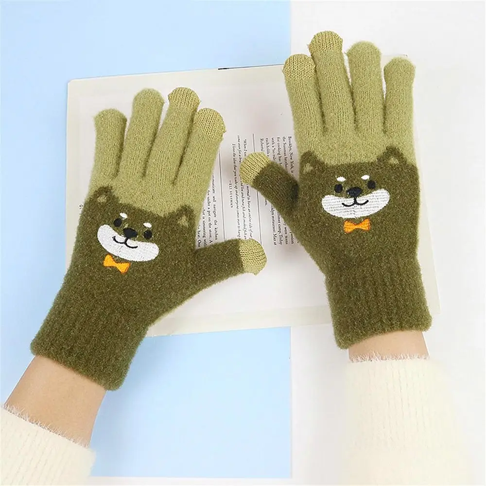 Winter Gloves Touch Screen Plush Thickened Warm Men Women's Mittens Fashion Chaigou Dog Footprints Cartoon Knitted Gloves
Winter Gloves Touch Screen Plush Thickened Warm Men Women's Mittens Fashion Chaigou Dog Footprints Cartoon Knitted Gloves