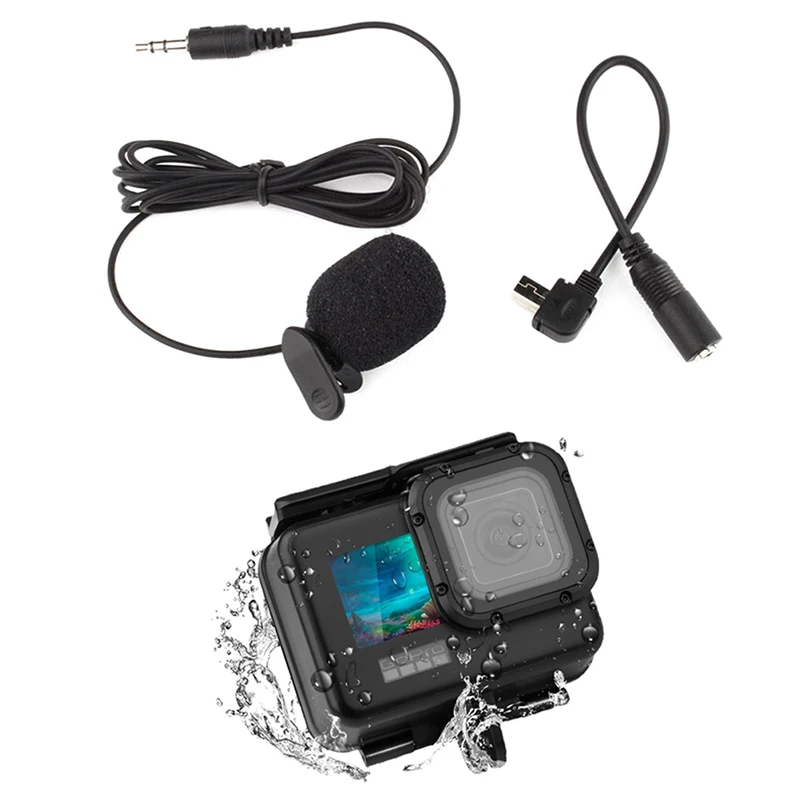 3.5mm Active Clip Microphone with Mini USB Audio Adapter Mic Cable for Gopro Hero 3 3+ 4 Action Camera Accessories Kit
3.5mm Active Clip Microphone with Mini USB Audio Adapter Mic Cable for Gopro Hero 3 3+ 4 Action Camera Accessories Kit