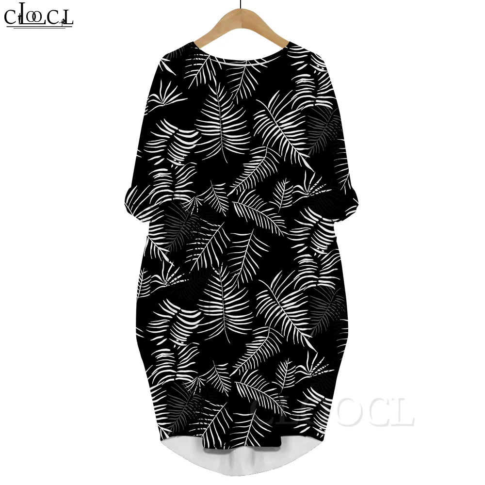 CLOOCL Women Summer Dress Harajuku Leaves Pattern 3D Printed Loose Daughter Skirt Long Sleeve Pocket Dress Female Dresses
CLOOCL Women Summer Dress Harajuku Leaves Pattern 3D Printed Loose Daughter Skirt Long Sleeve Pocket Dress Female Dresses