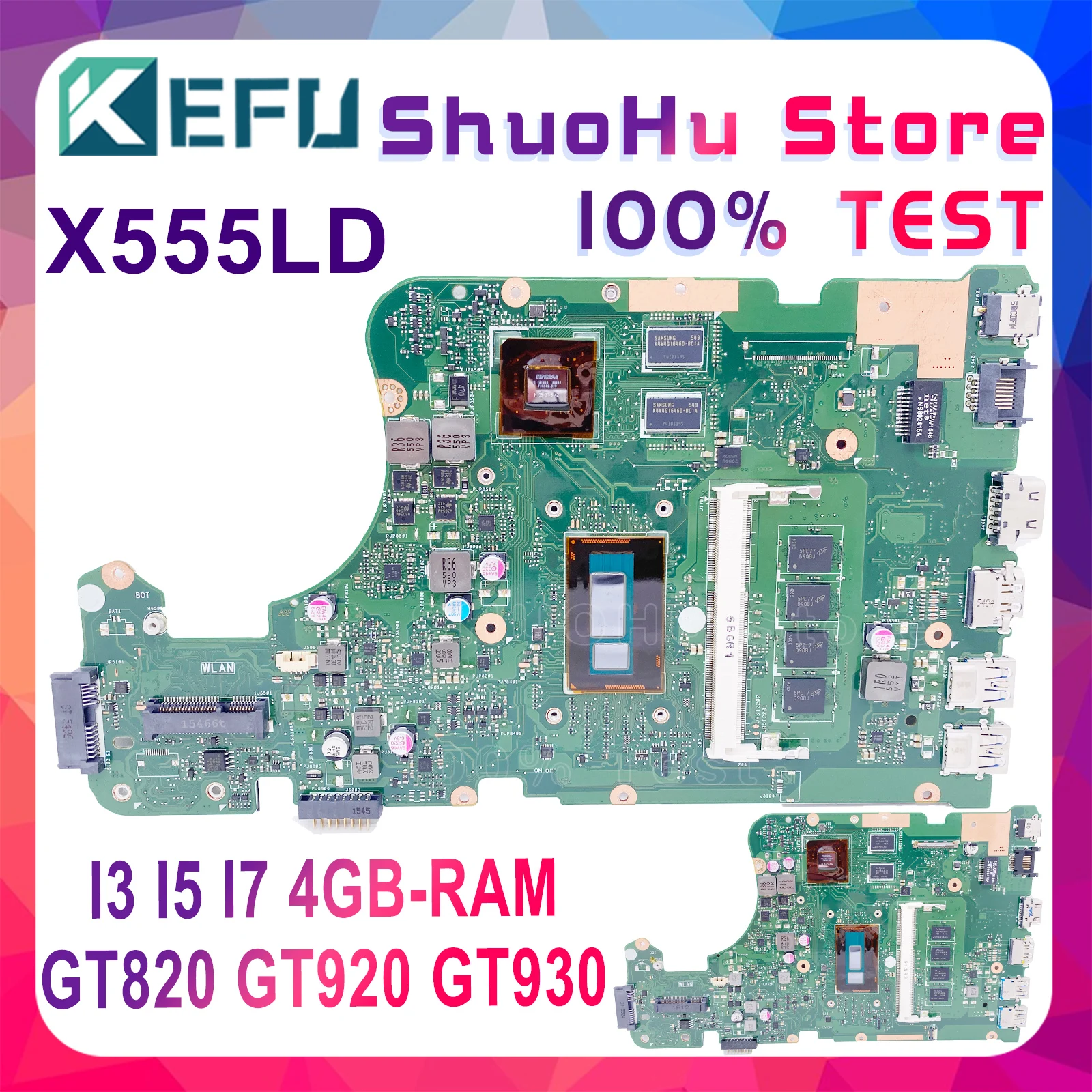 Материнская плата X555LD для ноутбука ASUS X555LB X555L X555LJ X555LP X555LI X555LAB X555LF X555LN X555LA K555L