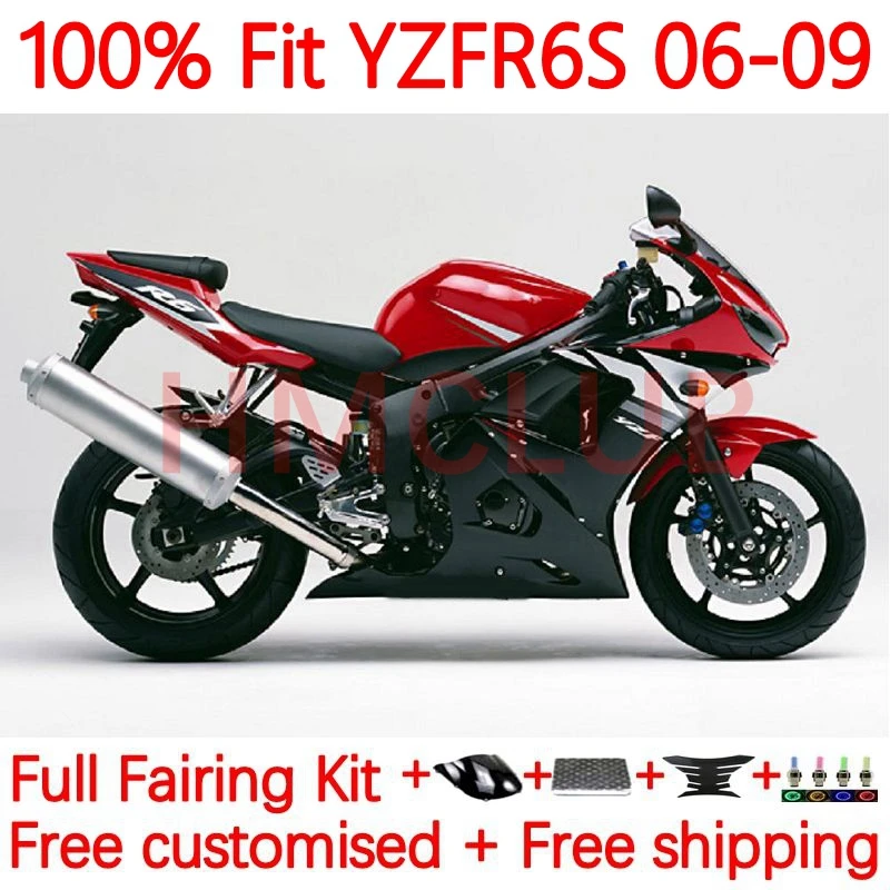 100% Fit Injection Body For YAMAHA YZF R6S R6 S YZFR6S 2006 2007 2008 2009 red blk gloss YZF-R6S 06 07 08 09 OEM Fairing 10No.87
100% Fit Injection Body For YAMAHA YZF R6S R6 S YZFR6S 2006 2007 2008 2009 red blk gloss YZF-R6S 06 07 08 09 OEM Fairing 10No.87