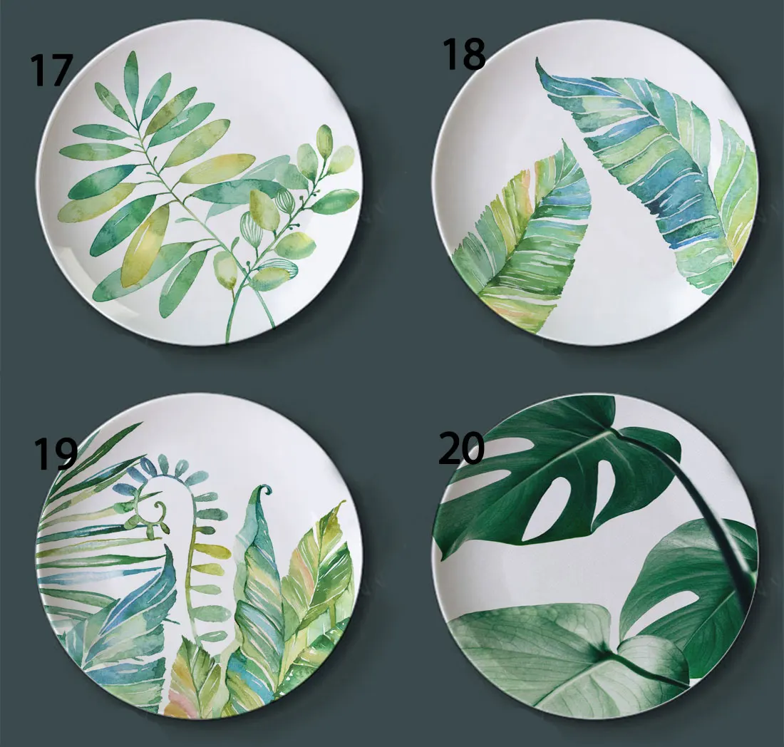 Green plant jungle wall decoration painting ceramic plate turtle leaf pattern home decoration porcelain wall hanging
Green plant jungle wall decoration painting ceramic plate turtle leaf pattern home decoration porcelain wall hanging