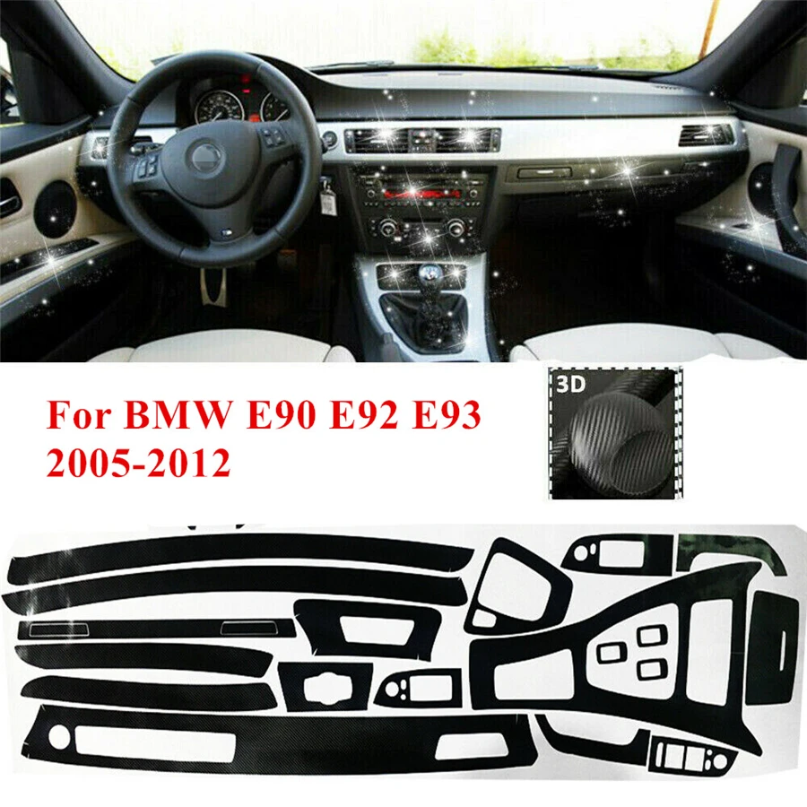 Для BMW 3 серии E90 2005-2012 Автомобильная внутренняя наклейка Отделка матовое