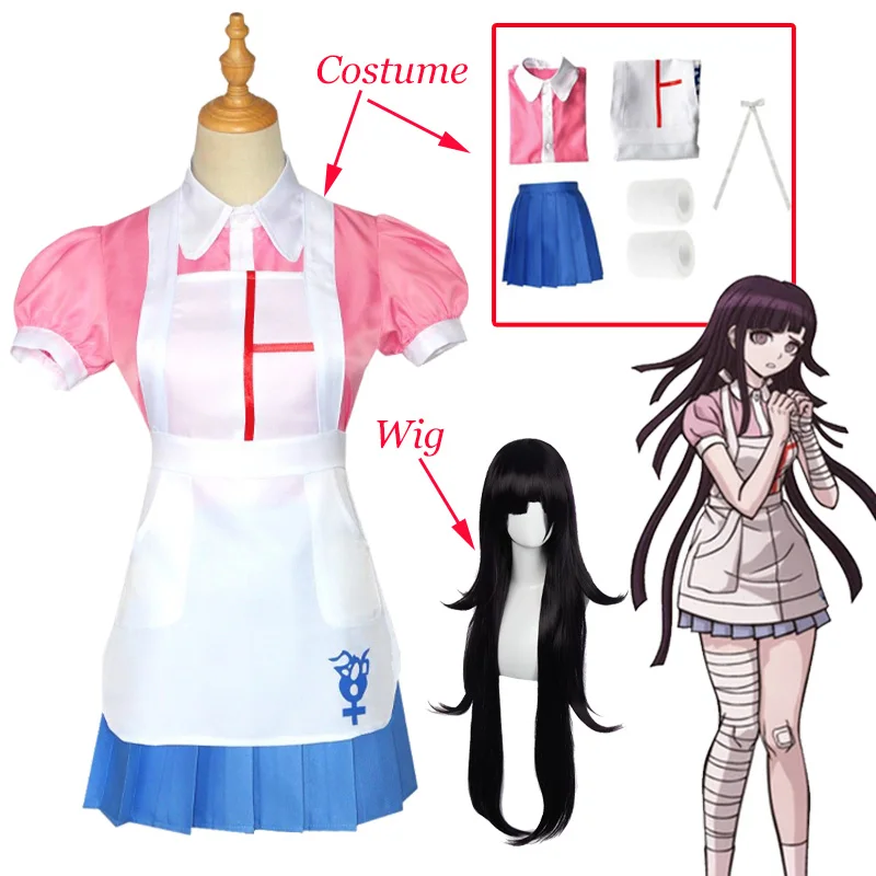 Danganronpa Mikan Tsumiki Cosplay Costume Anime Uniform Halloween Party Nurse Costume Pink Cafe Maid Uniform Outfit For Women
Danganronpa Mikan Tsumiki Cosplay Costume Anime Uniform Halloween Party Nurse Costume Pink Cafe Maid Uniform Outfit For Women