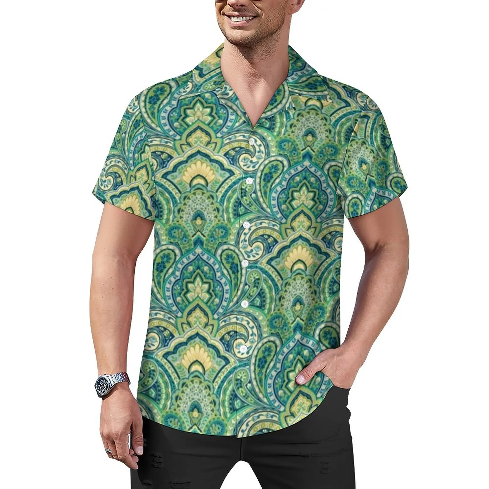 Green Paisley Style Blouses Men Vintage Print Casual Shirts Hawaii Short Sleeve Graphic Trendy Oversized Vacation Shirt Gift
Green Paisley Style Blouses Men Vintage Print Casual Shirts Hawaii Short Sleeve Graphic Trendy Oversized Vacation Shirt Gift