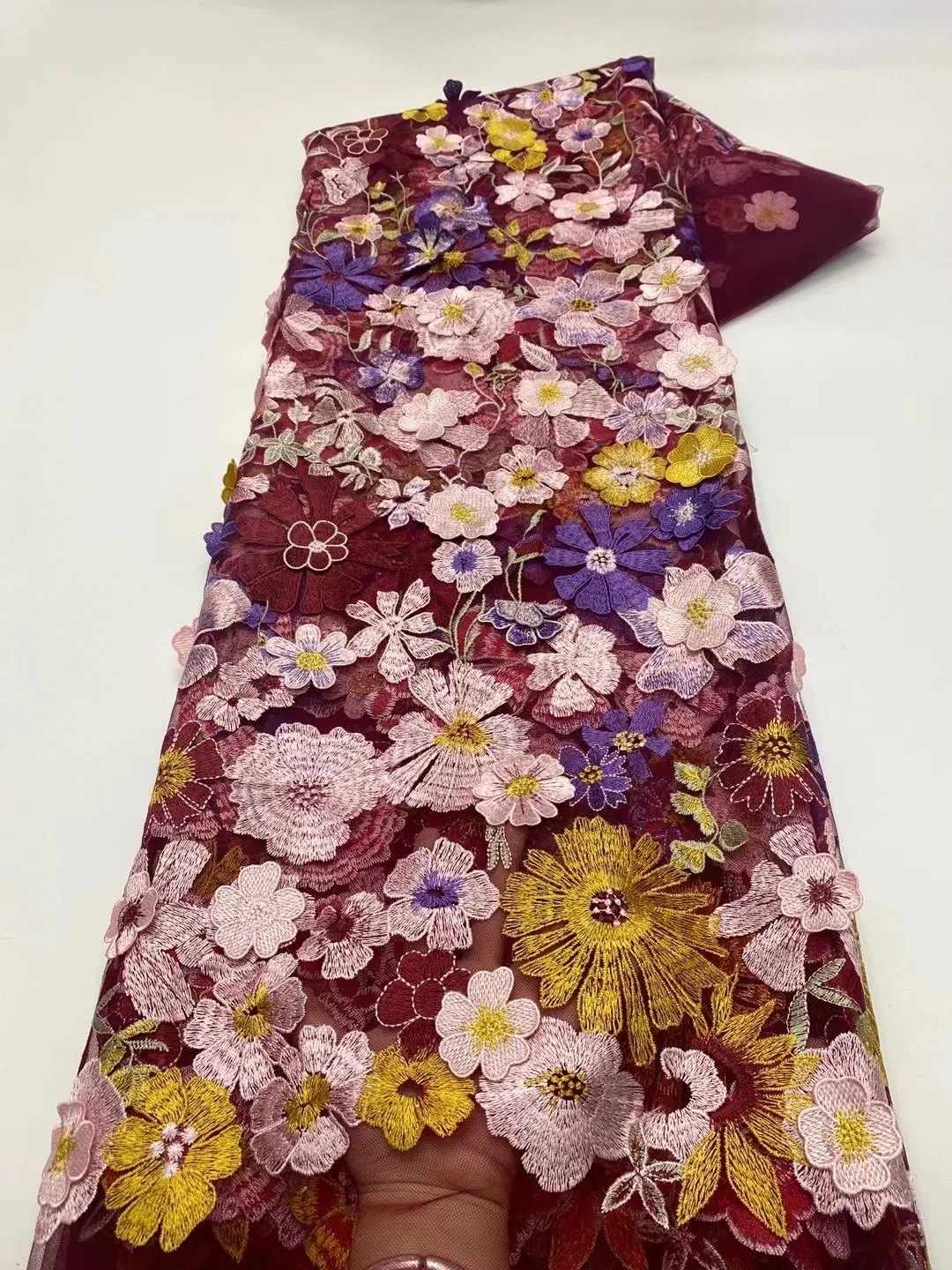 African Mesh Soft Fabric High Quality Handmade Flowers Embroidery French Tulle Lace Fabric Nigeria For Wedding Birthday Dress
African Mesh Soft Fabric High Quality Handmade Flowers Embroidery French Tulle Lace Fabric Nigeria For Wedding Birthday Dress