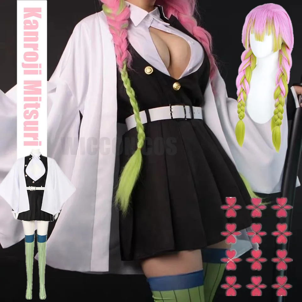 Anime Demon Slayer Kimetsu No Yaiba Kimono Kanroji Mitsuri Cosplay Costume Kisatsutai Sexy Clothes Women Halloween Costume wig
Anime Demon Slayer Kimetsu No Yaiba Kimono Kanroji Mitsuri Cosplay Costume Kisatsutai Sexy Clothes Women Halloween Costume wig