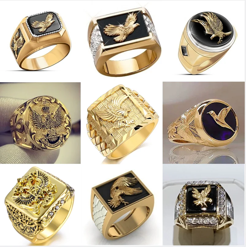 Eagle Flying Domineering Metal Eagle Male Ring Punk Style Enamel Animal Male Ring For Man Jewelry Gold Color Ring Wholesale
Eagle Flying Domineering Metal Eagle Male Ring Punk Style Enamel Animal Male Ring For Man Jewelry Gold Color Ring Wholesale