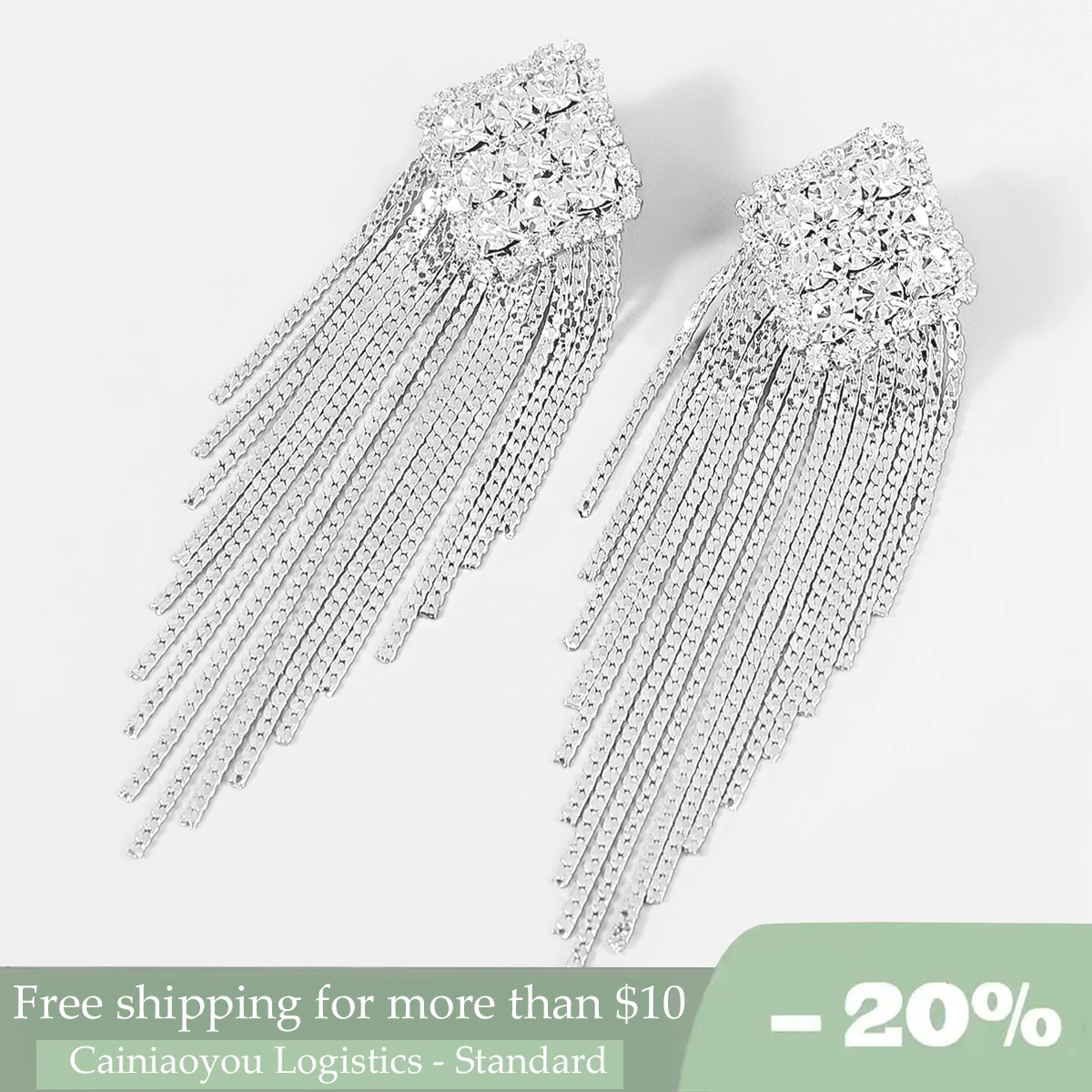 New Bright Rhinestone Alloy Tassel Pendant Earrings Women's Dinner Declaration Fashion Jewelry Accessories
New Bright Rhinestone Alloy Tassel Pendant Earrings Women's Dinner Declaration Fashion Jewelry Accessories