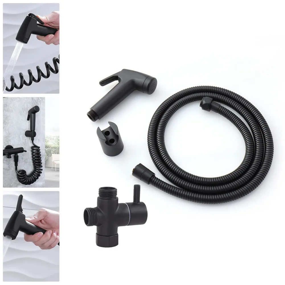 Black Bidets Toilet Spray Gun Small Shower Head Sprinkler Spray With Hose Bracket Valve Clean Floor Pet Water Flowers Household
Black Bidets Toilet Spray Gun Small Shower Head Sprinkler Spray With Hose Bracket Valve Clean Floor Pet Water Flowers Household