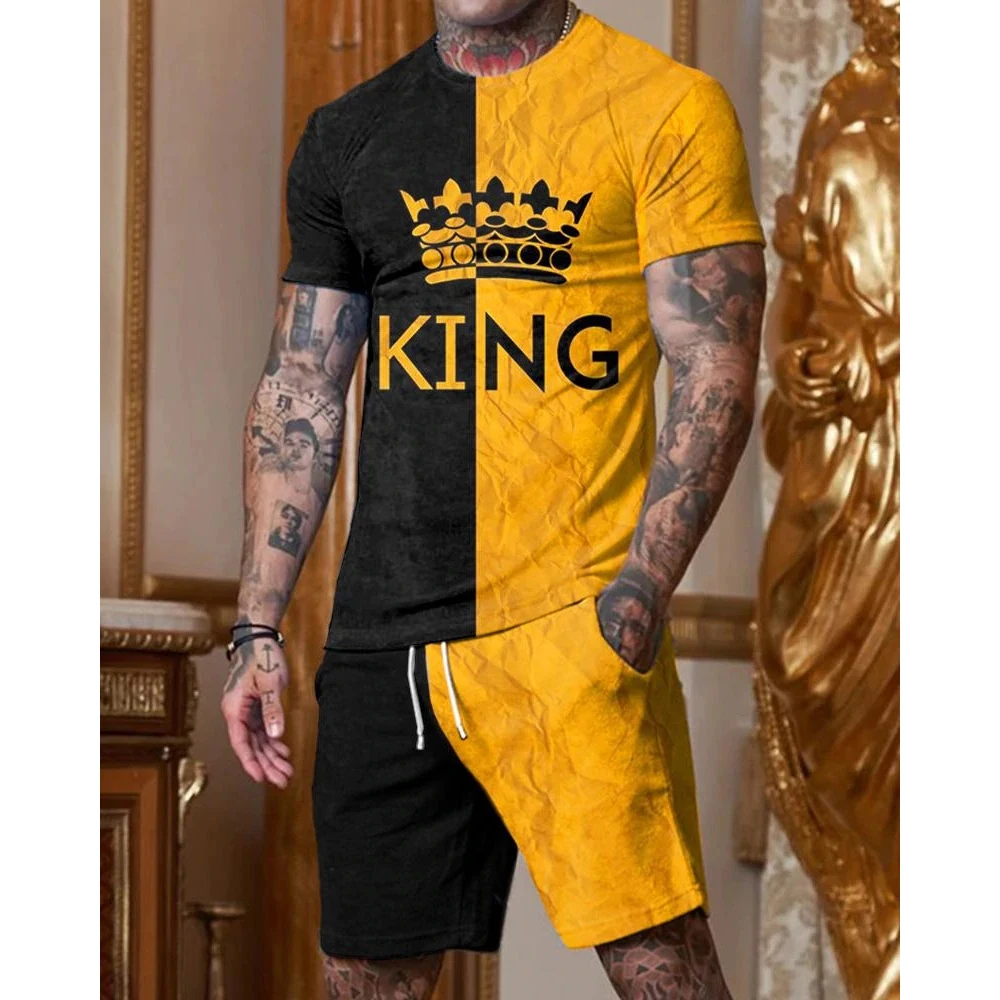 Tracksuit Male Summer Men Sets O-neck Men's Suit Two-piece Short Sleeve Shorts Outfits Harajuku Causal Sportwear Man Clothes
Tracksuit Male Summer Men Sets O-neck Men's Suit Two-piece Short Sleeve Shorts Outfits Harajuku Causal Sportwear Man Clothes