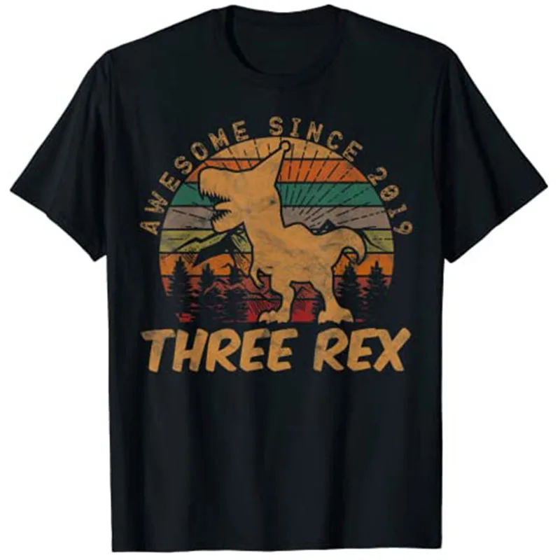 Three Rex 3rd Birthday Gifts Third Dinosaur 3 Year Old T-Shirt Boys Fashion clothing Gifts for Son
Three Rex 3rd Birthday Gifts Third Dinosaur 3 Year Old T-Shirt Boys Fashion clothing Gifts for Son