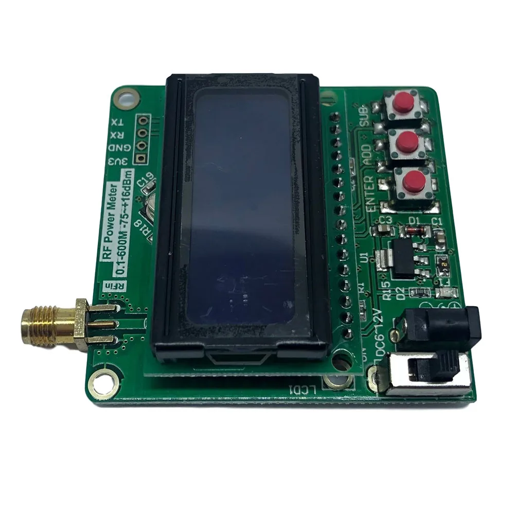 Digital RF Power Meter 6-12V DC Digital RF PowerMeter -75~+16dBm Ultra Small LCD Backlight Frequency Attenuation
Digital RF Power Meter 6-12V DC Digital RF PowerMeter -75~+16dBm Ultra Small LCD Backlight Frequency Attenuation