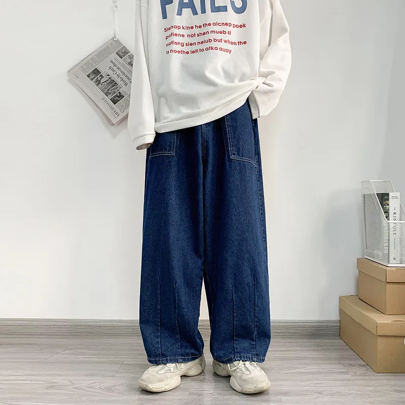 Men Wide Leg Jeans Baggy Retro Blue Japanese Simple Leisure Stylish Soft All-match Pocket Large Size S-3XL Solid New-fashion Hot
Men Wide Leg Jeans Baggy Retro Blue Japanese Simple Leisure Stylish Soft All-match Pocket Large Size S-3XL Solid New-fashion Hot