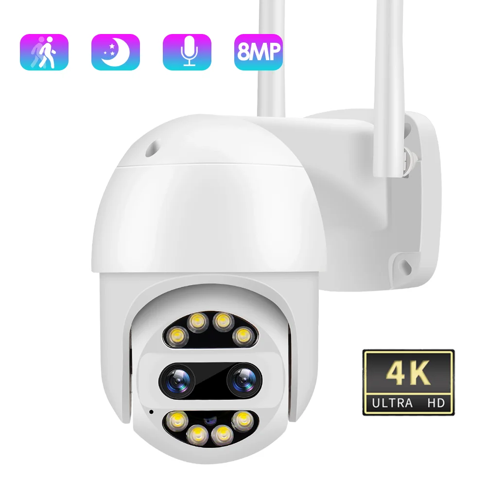 8MP 4K IP Camera Outdoor Dual Lens CCTV 8X Optical Zoom Security Cam Mini Video Surveillance ICsee NVR AI Human Detection PTZ
8MP 4K IP Camera Outdoor Dual Lens CCTV 8X Optical Zoom Security Cam Mini Video Surveillance ICsee NVR AI Human Detection PTZ