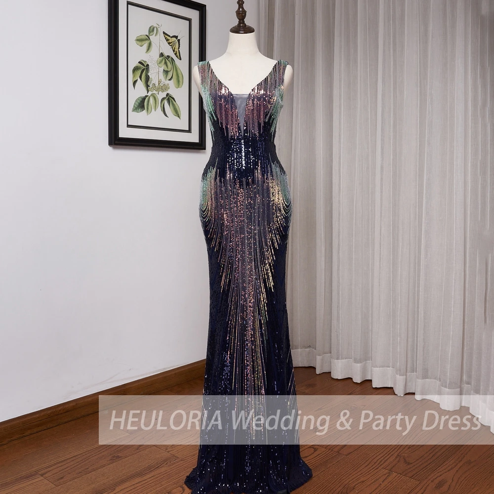 Long formal prom evening dress V neck sleeveless sequine wedding party dress Sparkle Mermaid Evening Dress
Long formal prom evening dress V neck sleeveless sequine wedding party dress Sparkle Mermaid Evening Dress