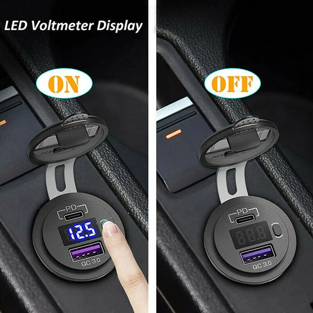 High Quality Car Charger Adapter USB Charger Socket Black Fast Charge Power Outlet Type-C PD USB Charger Socket
High Quality Car Charger Adapter USB Charger Socket Black Fast Charge Power Outlet Type-C PD USB Charger Socket