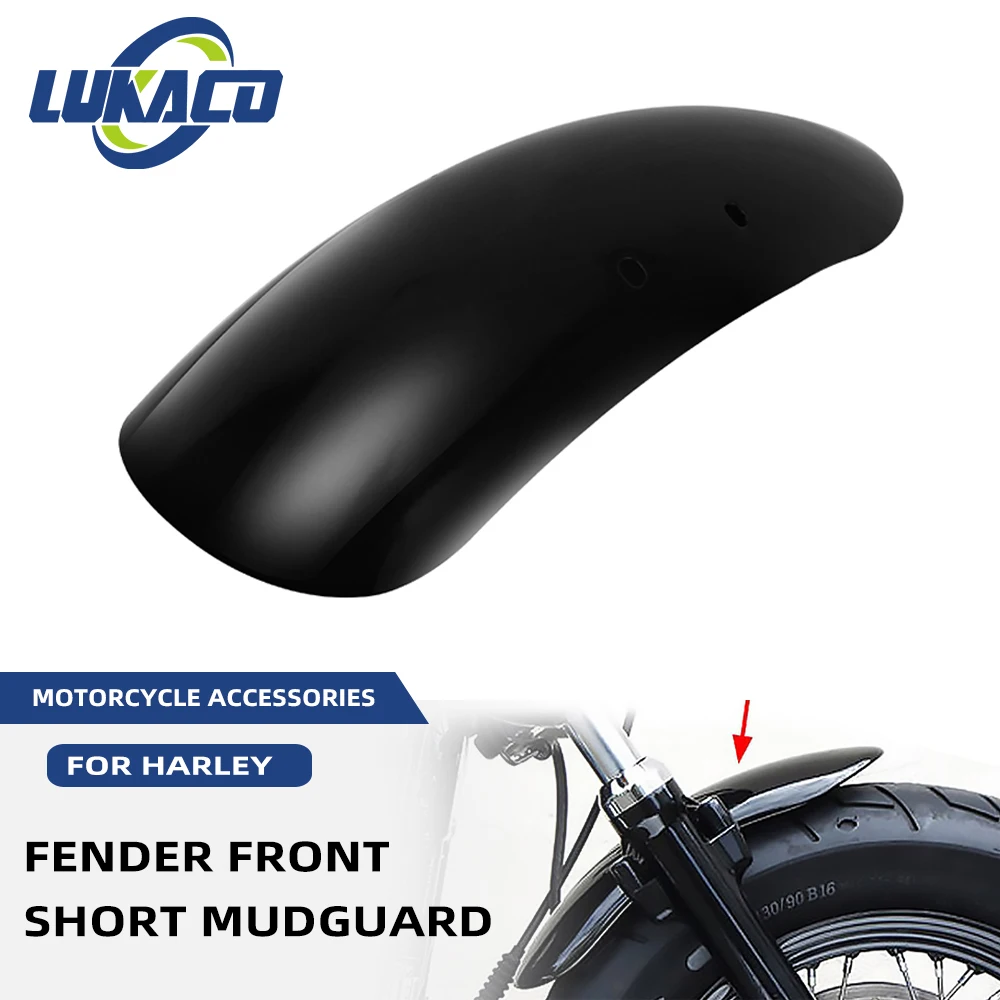 

Motorcycle Fender Front Short Black Mudguard Protector Cover For Harley Sportster Forty Eight XL1200X 2010 2011 2012 2013 14-20