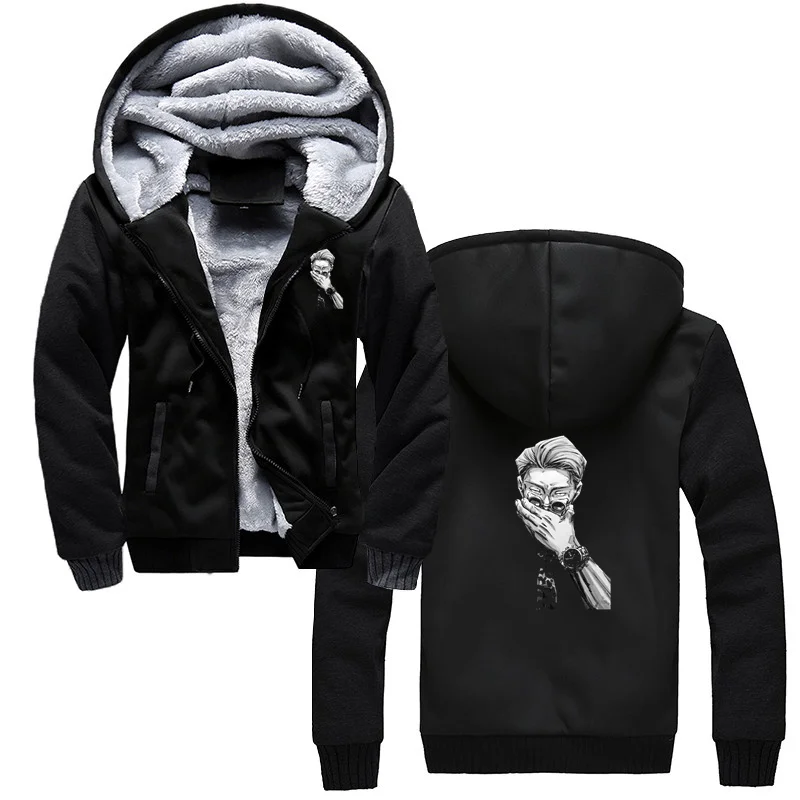 Jujutsu Kaisen Anime Kento Nanami Hoodies Vintage Men's Winter Thick Warm Sweatshirts Oversized Hooded Jackets
Jujutsu Kaisen Anime Kento Nanami Hoodies Vintage Men's Winter Thick Warm Sweatshirts Oversized Hooded Jackets
