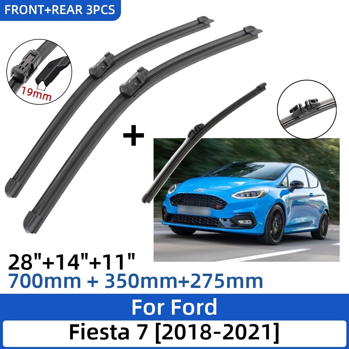 Щетки стеклоочистителя Передние Задние для Ford Fiesta 7 2018-2021 28 дюймов + 14 дюймов + 11 дюймов, аксессуары для стеклоочистителя лобового стекла, 2019 ...
Щетки стеклоочистителя Передние Задние для Ford Fiesta 7 2018-2021 28 дюймов + 14 дюймов + 11 дюймов, аксессуары для стеклоочистителя лобового стекла, 2019 ...