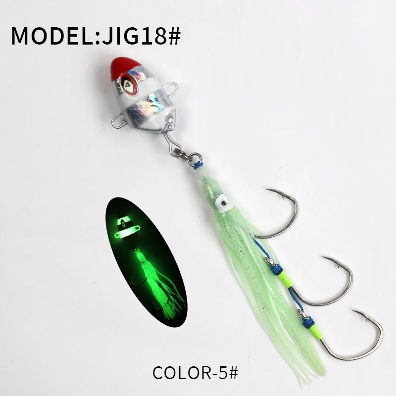 

Hard Fishing Lure Fish Bait Color Squid High Carbon Steel Hook Octopus Crank For Artificial Tuna Sea Allure Tool