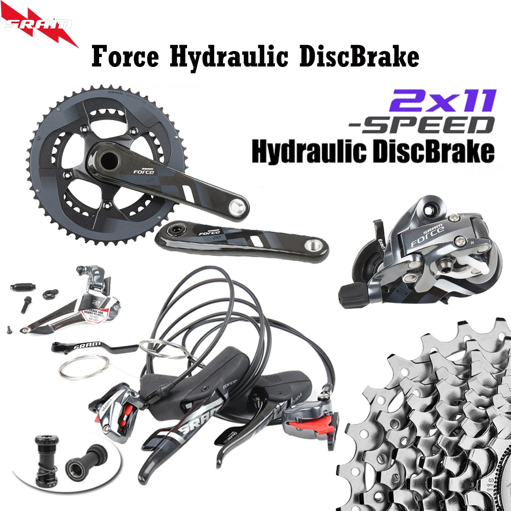 SRAM FORCE 22 2x11 Speed 50x34T 53x39T 170mm 172.5mm Carbon Road Bicycle Groupset Hydraulic Disc Brake bike accessories GXP PF
SRAM FORCE 22 2x11 Speed 50x34T 53x39T 170mm 172.5mm Carbon Road Bicycle Groupset Hydraulic Disc Brake bike accessories GXP PF