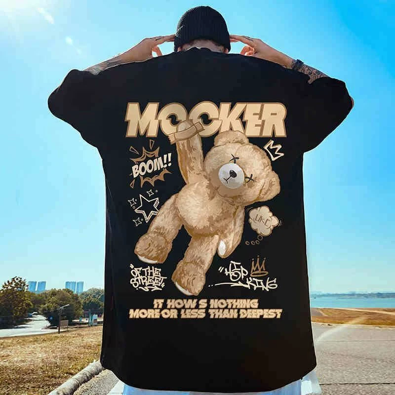 Summer T-shirts COOKER Back Bear Print High Quality Men's Women's Couples Top Tee
Summer T-shirts COOKER Back Bear Print High Quality Men's Women's Couples Top Tee
