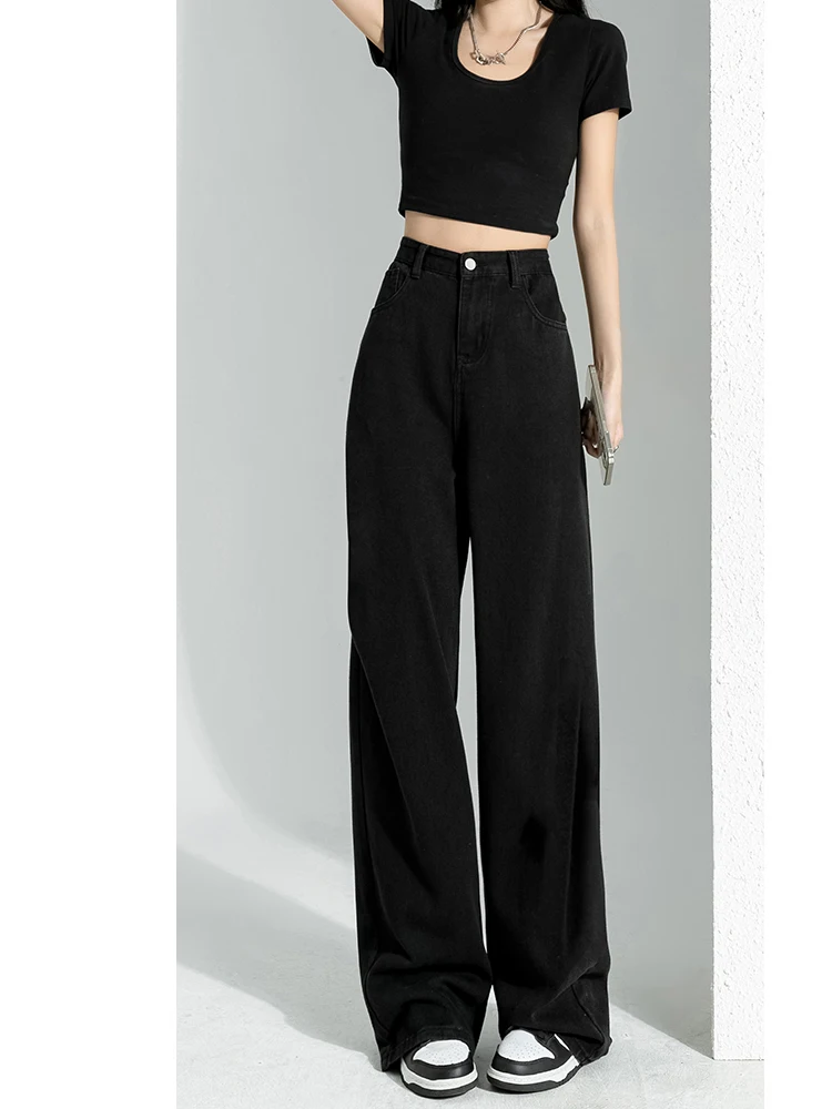 Korean Summer Women Jeans Straight Baggy Wide Leg High Waist Women's Pants Hip Hop Fashion Trousers Y2k 2023 NEW Black Jean
Korean Summer Women Jeans Straight Baggy Wide Leg High Waist Women's Pants Hip Hop Fashion Trousers Y2k 2023 NEW Black Jean