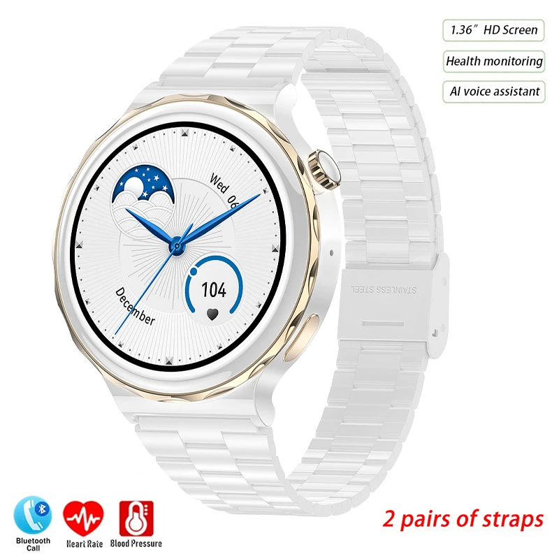 HK43 Ladies Smart Watch Women 1.36" Luxury Smartwatches NFC Digital Wrist Watches Fitness Bracelet Electronic Wristwatch Clock
HK43 Ladies Smart Watch Women 1.36" Luxury Smartwatches NFC Digital Wrist Watches Fitness Bracelet Electronic Wristwatch Clock