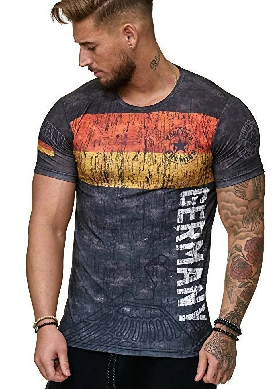 Summer new style men's personality fashion street wear 3D popular printing round neck all-match short sleeves
Summer new style men's personality fashion street wear 3D popular printing round neck all-match short sleeves
