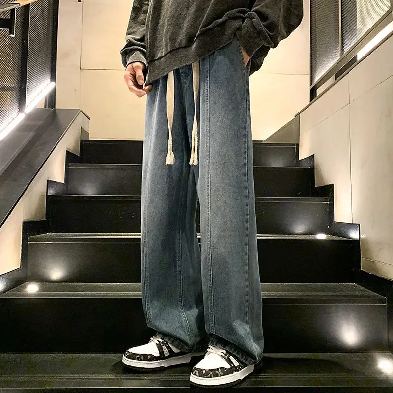 2023 Spring New Streetwear Baggy Jeans Men Korean Fashion Loose Straight Wide Leg Pants Male Brand Clothing Korean Cock C45 
2023 Spring New Streetwear Baggy Jeans Men Korean Fashion Loose Straight Wide Leg Pants Male Brand Clothing Korean Cock C45