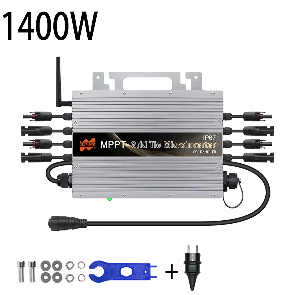 

Высококачественный преобразователь со встроенным Wi-Fi 1400 Вт MPPT сетчатый подключенный микроинвертор, для от 20 до 60 В постоянного тока до 80-265 В переменного тока, с бесплатной вилкой европейского стандарта