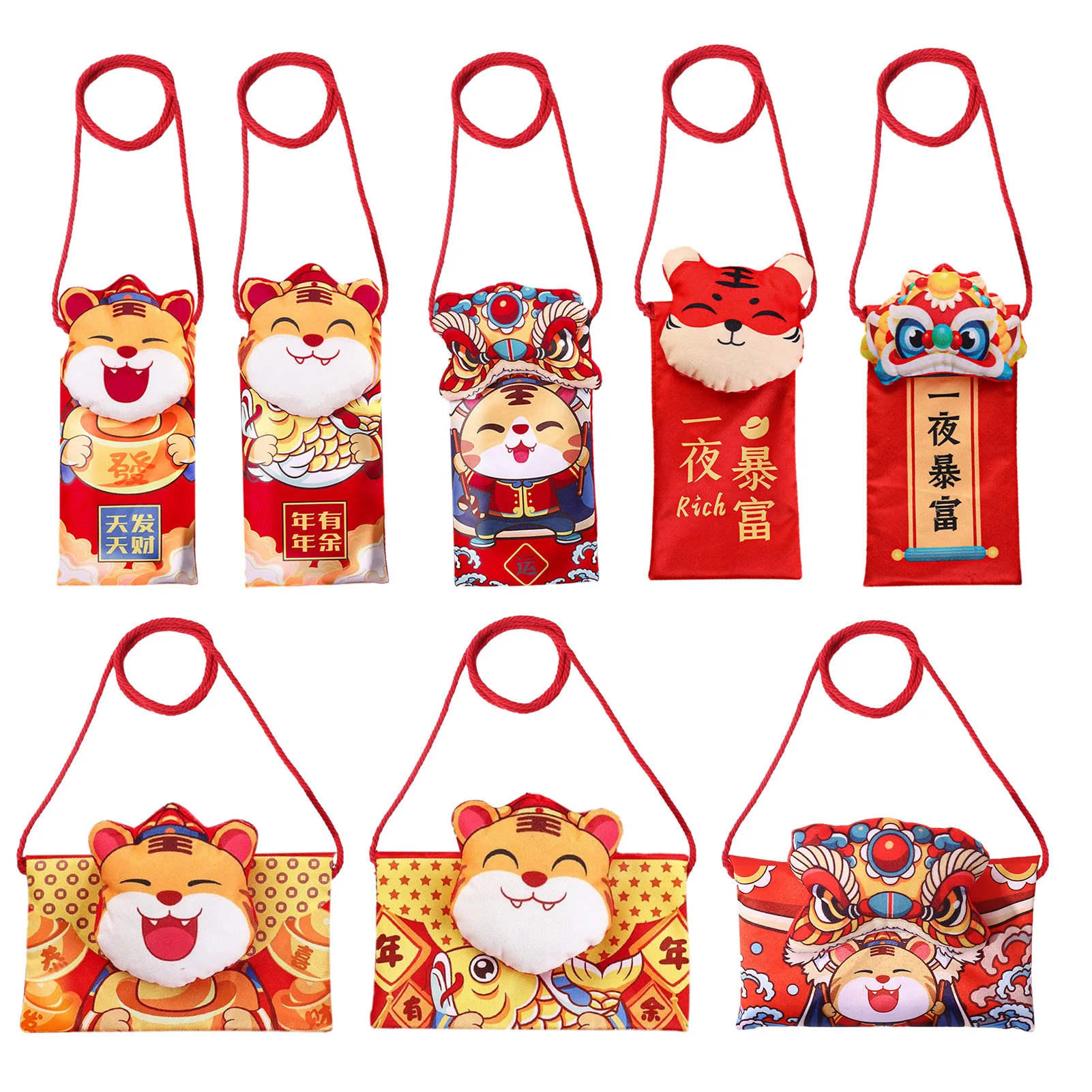 2022 Spring Festival Red Envelopes Chinese New Year Red Envelopes Money Pockets Lucky Packets Child Cartoon Tiger Cloth Hongbao
2022 Spring Festival Red Envelopes Chinese New Year Red Envelopes Money Pockets Lucky Packets Child Cartoon Tiger Cloth Hongbao
