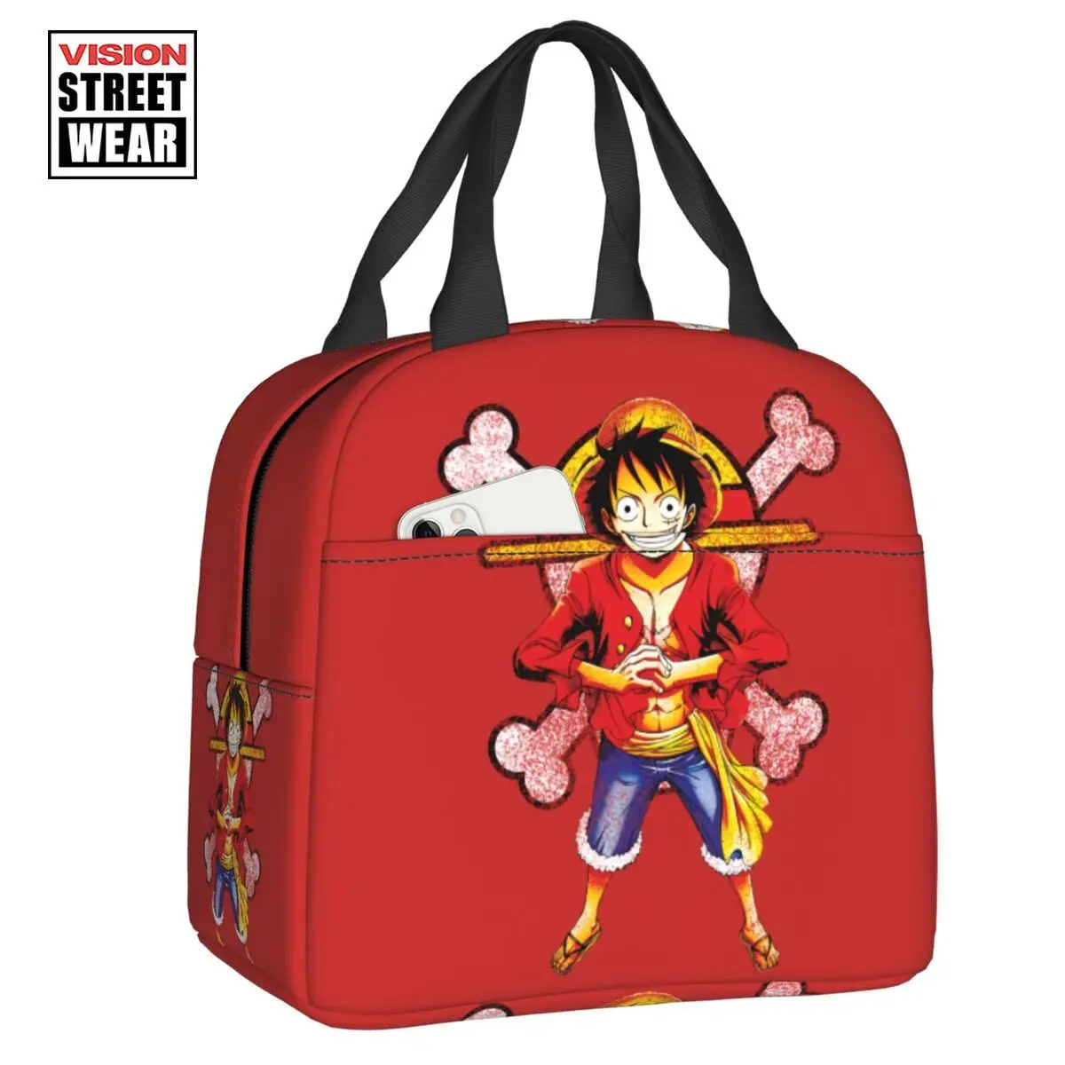2023 New Custom Manga One Pieces Luffy Skull Lunch Bag Women Cooler Thermal Insulated Lunch Box For Children School
2023 New Custom Manga One Pieces Luffy Skull Lunch Bag Women Cooler Thermal Insulated Lunch Box For Children School
