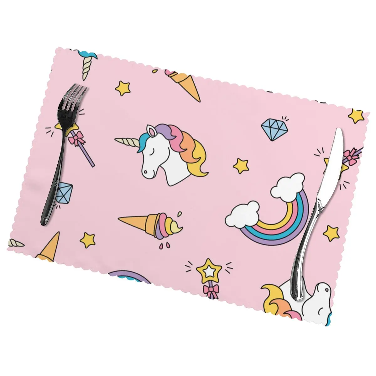Unicorn Rainbow Non-Slip Insulation Place Mats for Kitchen Dining Table Washable Placemats Bowl Coaster Cup Mat Set of 6
Unicorn Rainbow Non-Slip Insulation Place Mats for Kitchen Dining Table Washable Placemats Bowl Coaster Cup Mat Set of 6