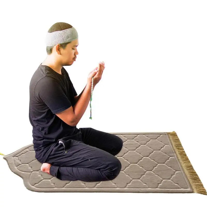 Prayer Mat For Muslim Ramadan Flannel Carpet Worship Kneel Embossing Floor Carpets Non-slip Soft Portable Travel Prayer Rug
Prayer Mat For Muslim Ramadan Flannel Carpet Worship Kneel Embossing Floor Carpets Non-slip Soft Portable Travel Prayer Rug