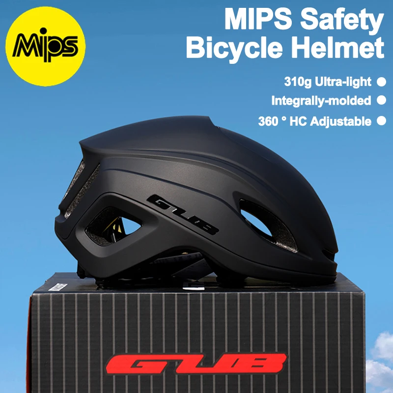 

MIPS Safety Cycling Helmet 58-62cm Anti-Collision Racing Road MTB Bike Helmet Integrated Light Bicycle Helmets for Men Women