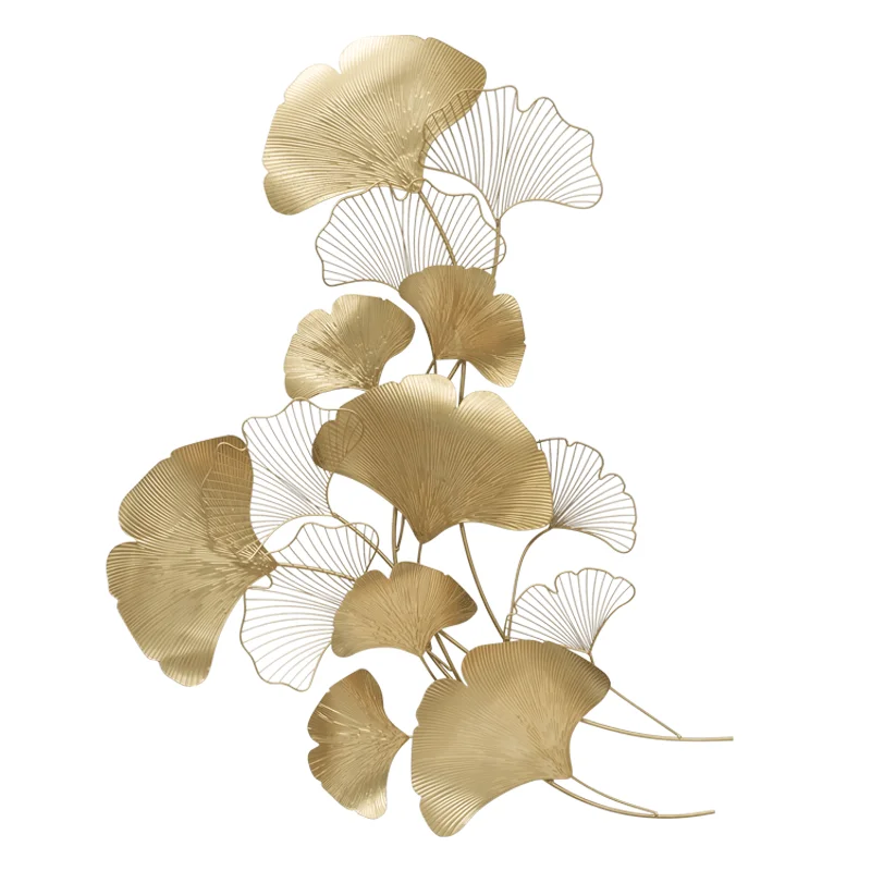 Modern Chinese Gold Wrought Iron Ginkgo Leaf Wall Crafts Decoration Home Livingroom Wall Porch Background Mural Metal Ornaments
Modern Chinese Gold Wrought Iron Ginkgo Leaf Wall Crafts Decoration Home Livingroom Wall Porch Background Mural Metal Ornaments