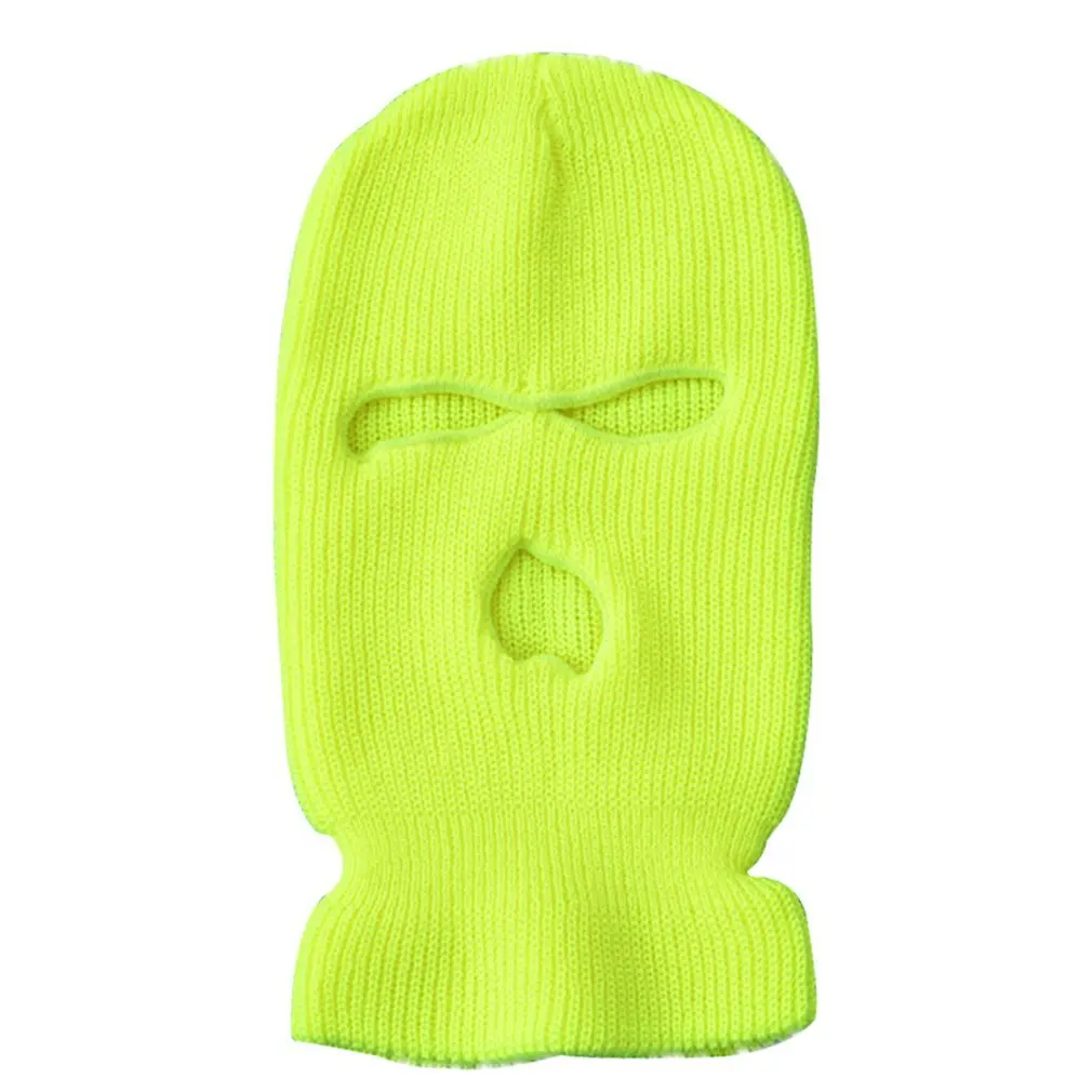 Шапка с тремя отверстиями лыжная маска шапка унисекс вязаная вышивкой теплая