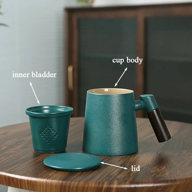 Керамическая чайная чашка с разделением воды, чашка для чая с крышкой и фильтром, чашка для воды, креативная чашка с деревянной ручкой, офисн...
Керамическая чайная чашка с разделением воды, чашка для чая с крышкой и фильтром, чашка для воды, креативная чашка с деревянной ручкой, офисн...