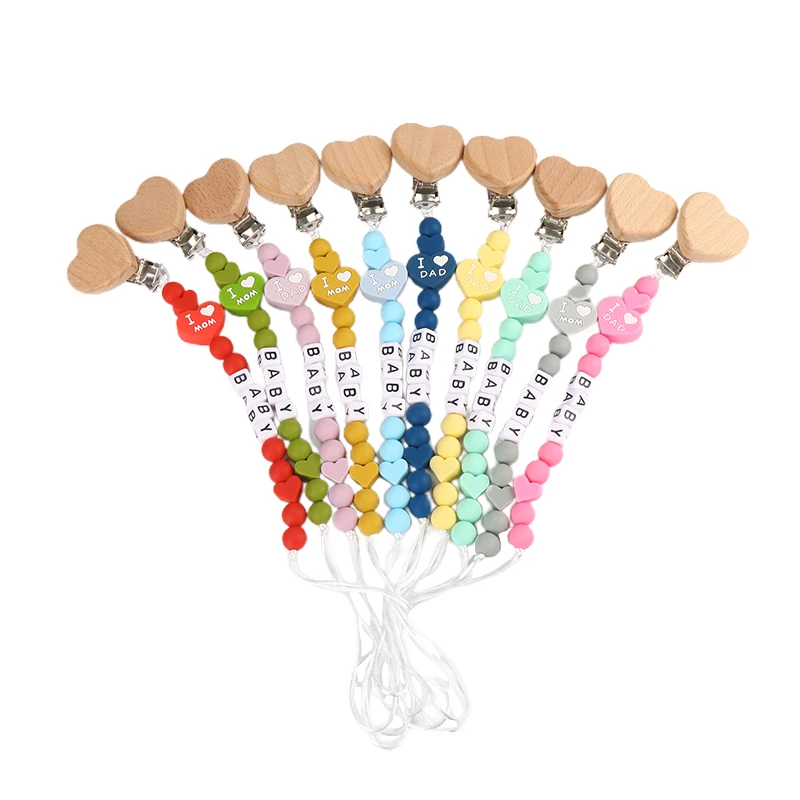 Silicone Baby Pacifier Clips 10 Colors Holder Chain Handmade Love Heart Soother Baby Pacifier Chain For Babies Shower Gift
Silicone Baby Pacifier Clips 10 Colors Holder Chain Handmade Love Heart Soother Baby Pacifier Chain For Babies Shower Gift