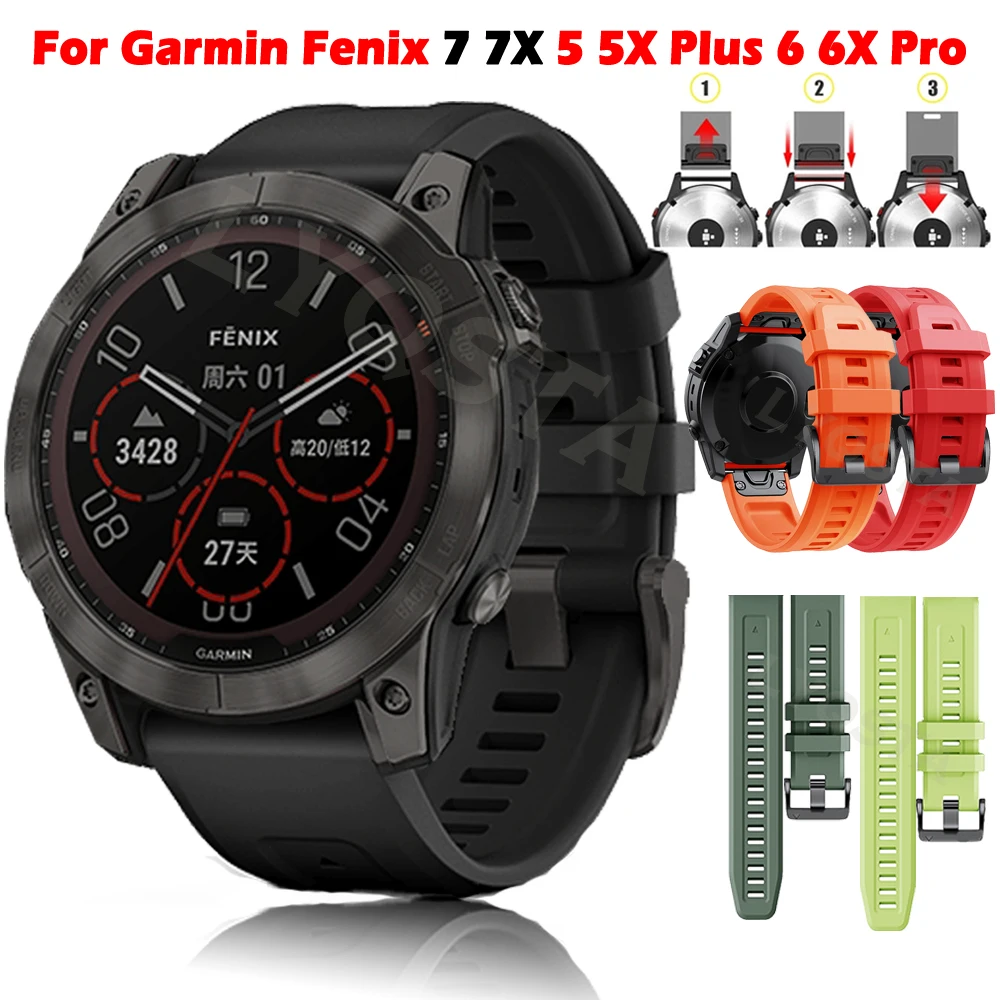 Ремешок для наручных часов Quickfit, силиконовый браслет для Garmin Fenix 7 7X 6 6X Pro 5 5X Plus 3HR 945 Epix Gen 2 Enduro, 26 22 мм
Ремешок для наручных часов Quickfit, силиконовый браслет для Garmin Fenix 7 7X 6 6X Pro 5 5X Plus 3HR 945 Epix Gen 2 Enduro, 26 22 мм