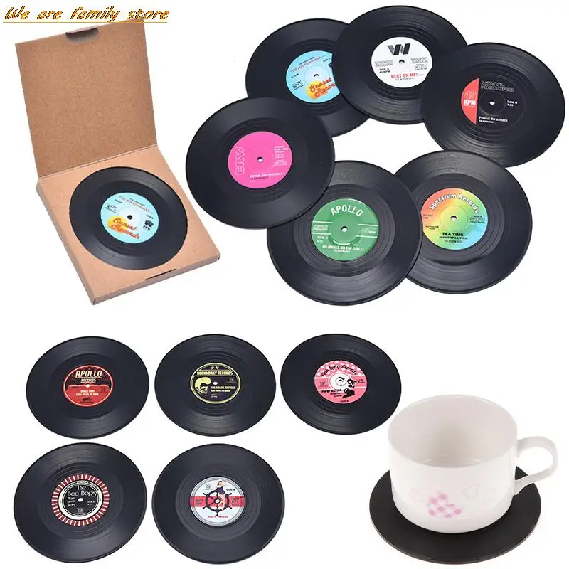4/6 шт., виниловые подставки в стиле ретро 
4/6 шт., виниловые подставки в стиле ретро