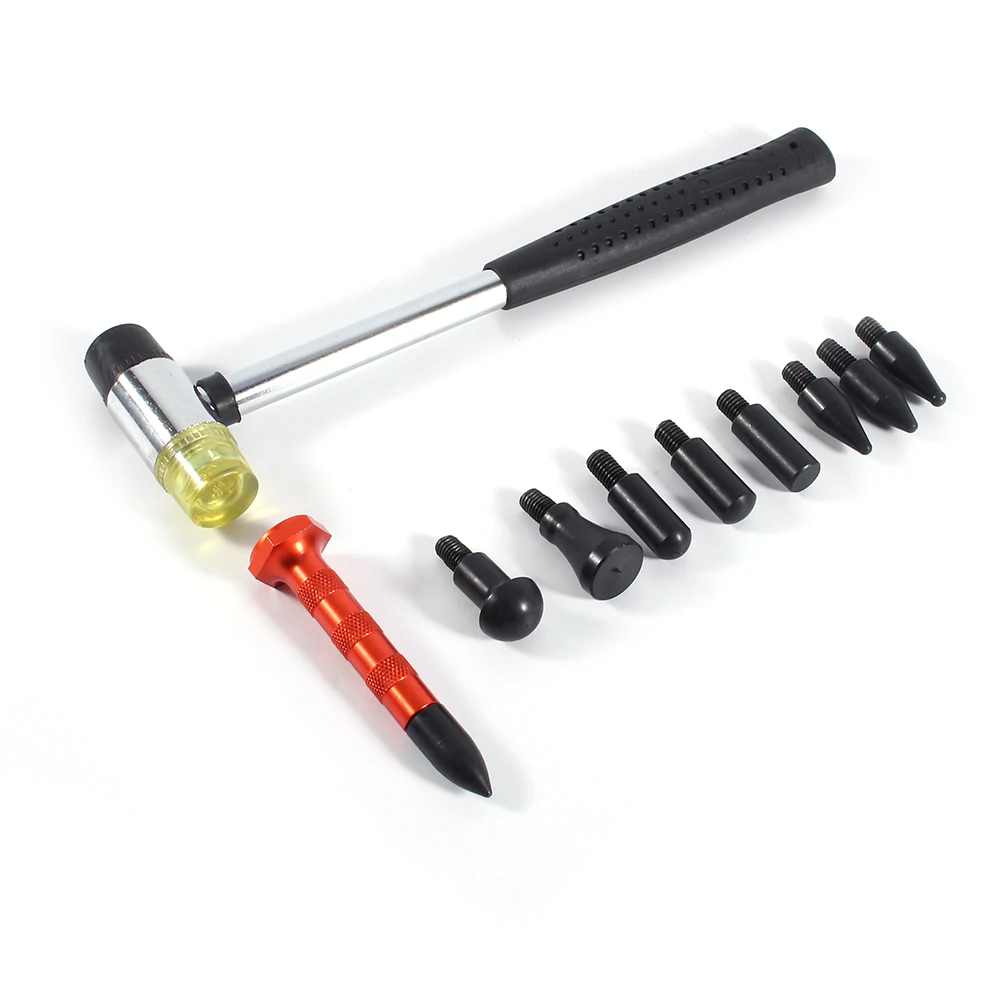 Tools Dent Ding Hammer 9 Heads Tap Down Kit Knockdown Tool Paintless Hail Removal
Tools Dent Ding Hammer 9 Heads Tap Down Kit Knockdown Tool Paintless Hail Removal